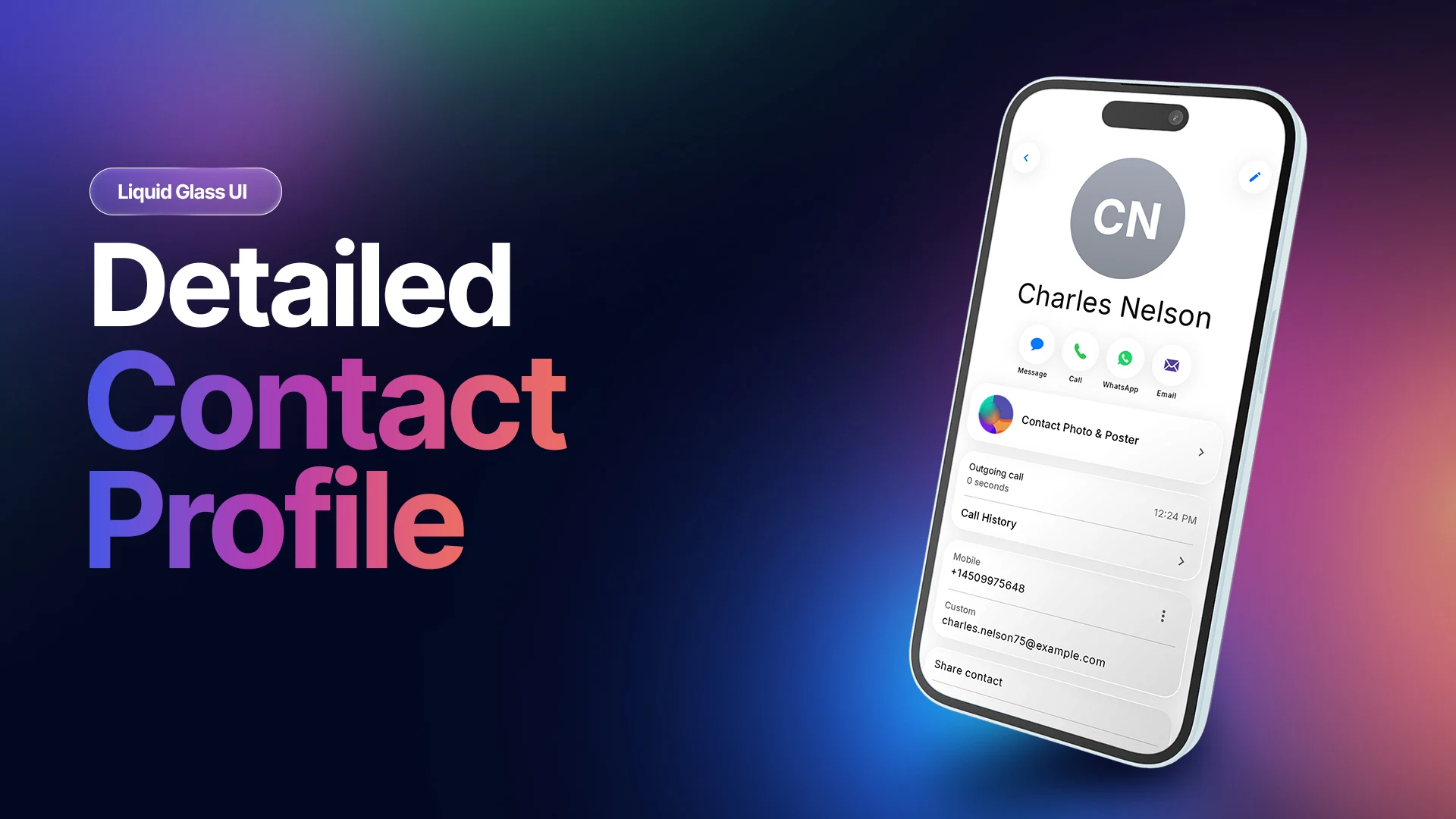 PhoneX - Liquid Glass Dialer screenshot